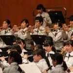 会の最後を飾る吹奏楽部